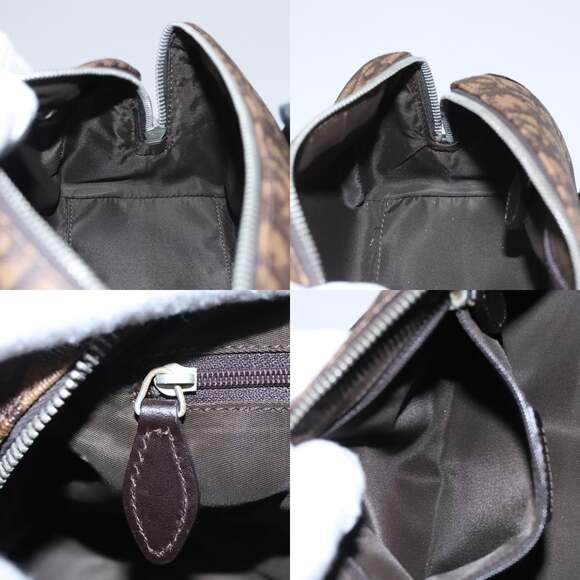 DIOR Trotter Romantic Hand Bag Pvc Leather Brown - Picture 12 of 13